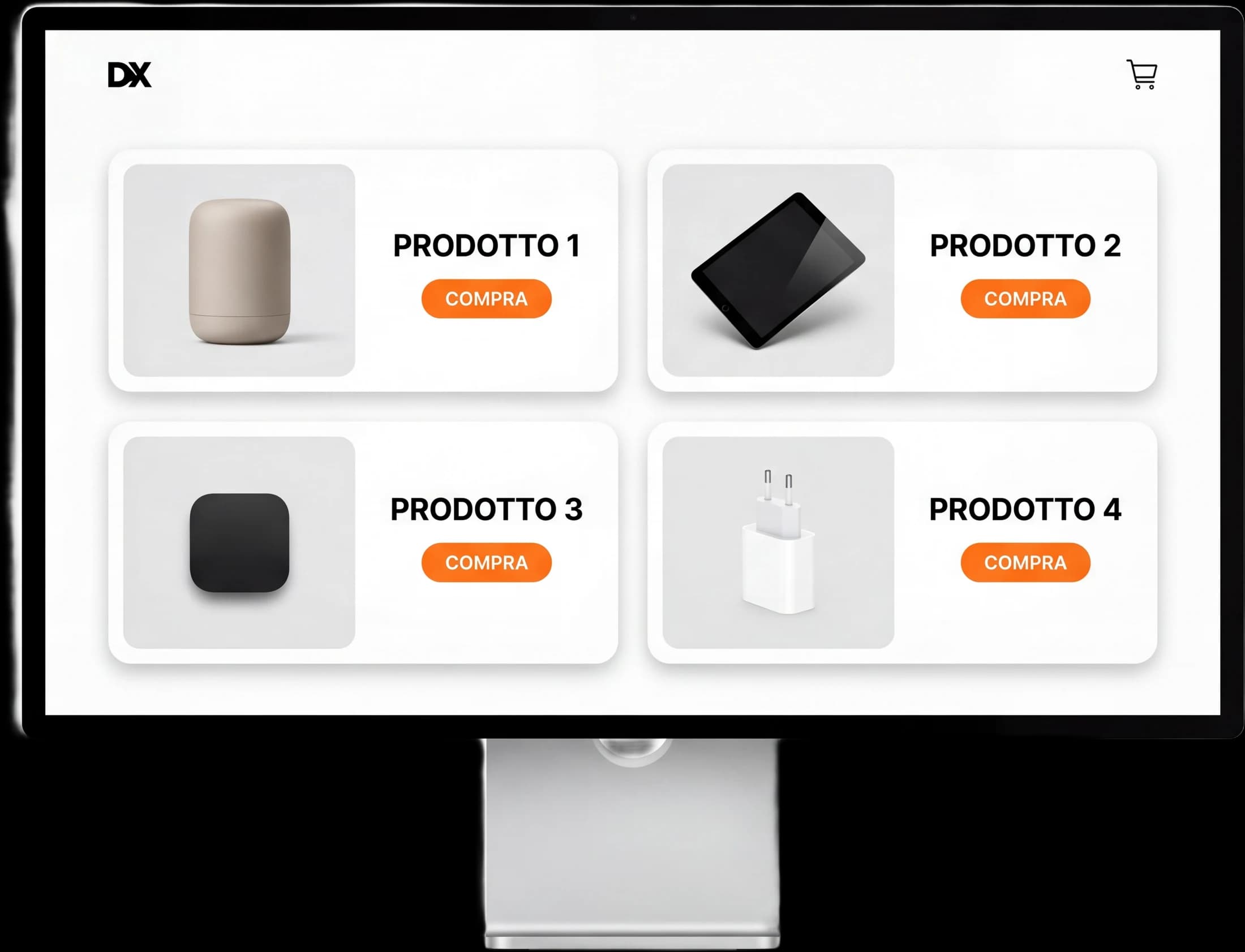 Ecommerce DirezioneX su monitor