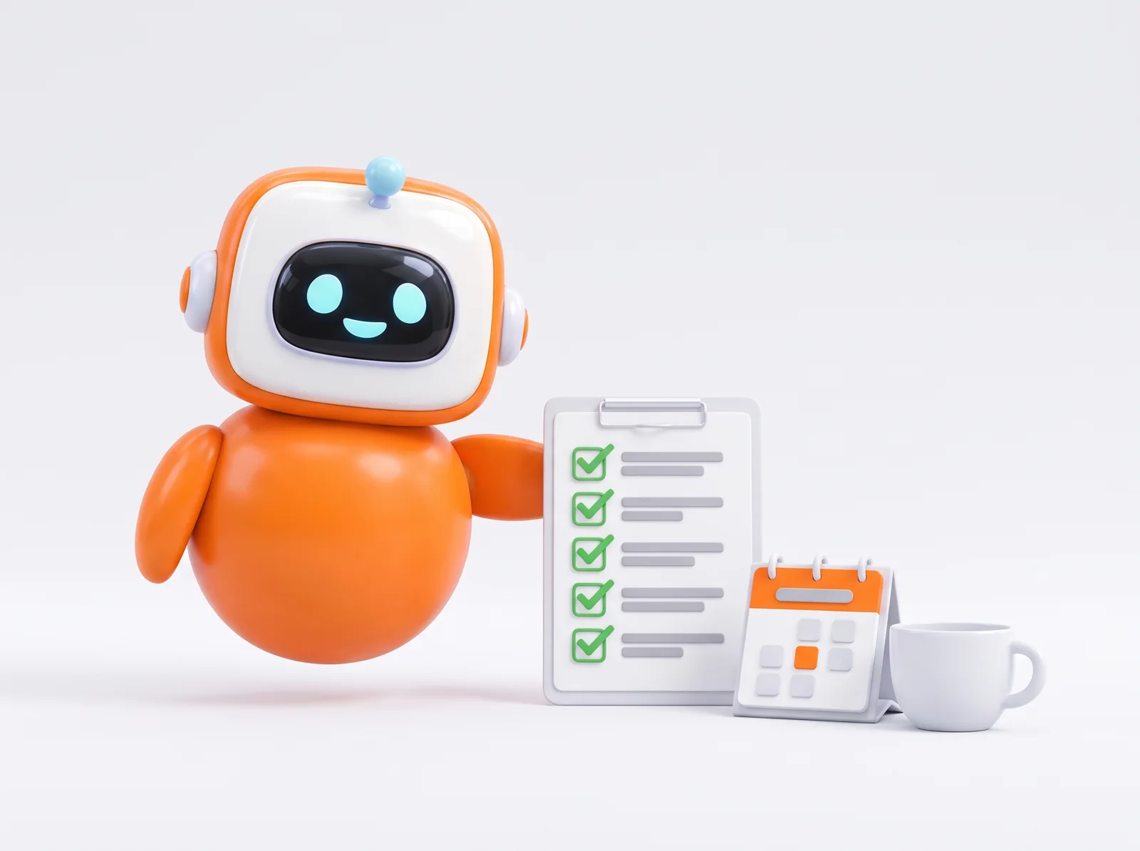 Il robot RankX consegna l’elenco delle cose fatte, accanto a un calendario