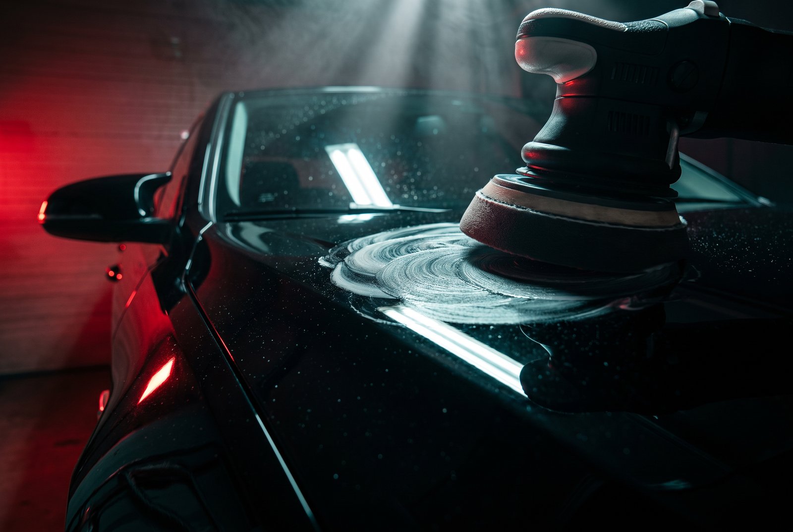 Auto nera dopo il detailing
