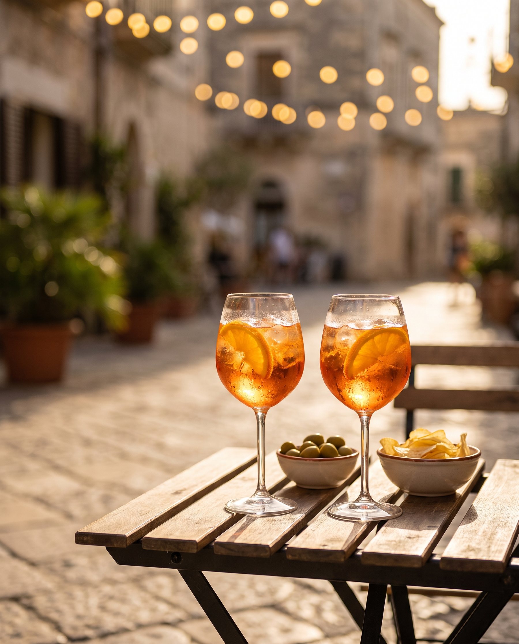 Due spritz sul tavolino