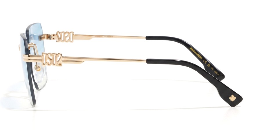 Dettaglio asta dorata occhiale da sole
